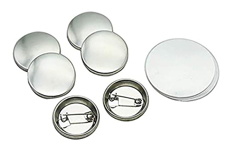 ChiButtons 25mm Metric System Metal Pin Badge Button with Pre-Assembled Pin-Back, Upper Shell & Mylar Film (Official ChiButtons Supplies, 500 Sets) - Image 1